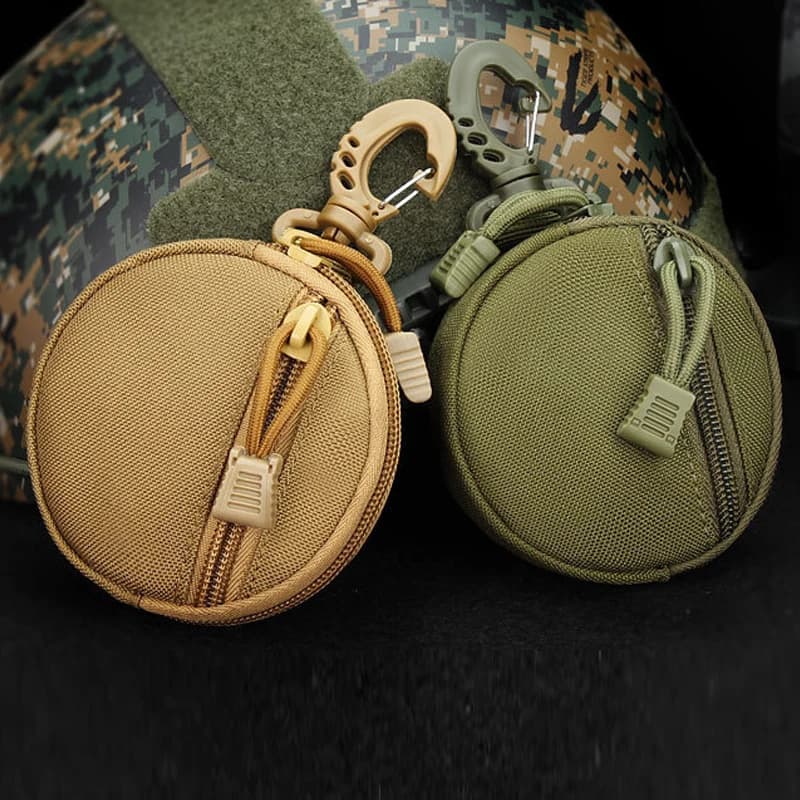 1000D New Outdoor Casual Men Coin Wallet Portable Mini Money Coin Pouch Keys Holder Waist Bag Round Small Case Zipper Wallet - Image 3