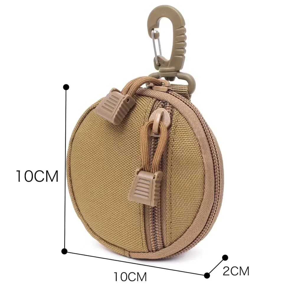 1000D New Outdoor Casual Men Coin Wallet Portable Mini Money Coin Pouch Keys Holder Waist Bag Round Small Case Zipper Wallet - Image 4