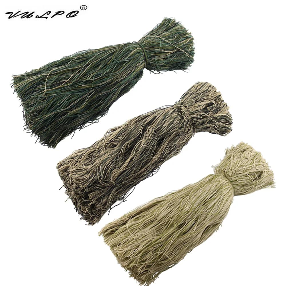 VULPO Camouflage Burlap Yarns DIY Hunting Camouflage Suit Ghillie Suit Repairing Special Yarn Desert Woodland Synthetic Thread - Image 1