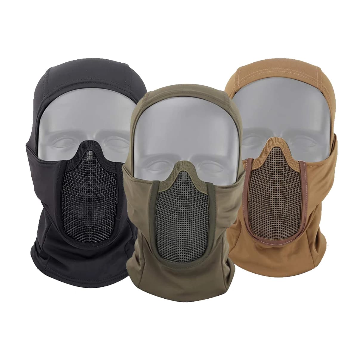 Tactical Balaclava Mask Mouth Protection Half Face Mask Breathable Mesh Airsoft Headgear Low Profile Hunting Accessories - Image 1
