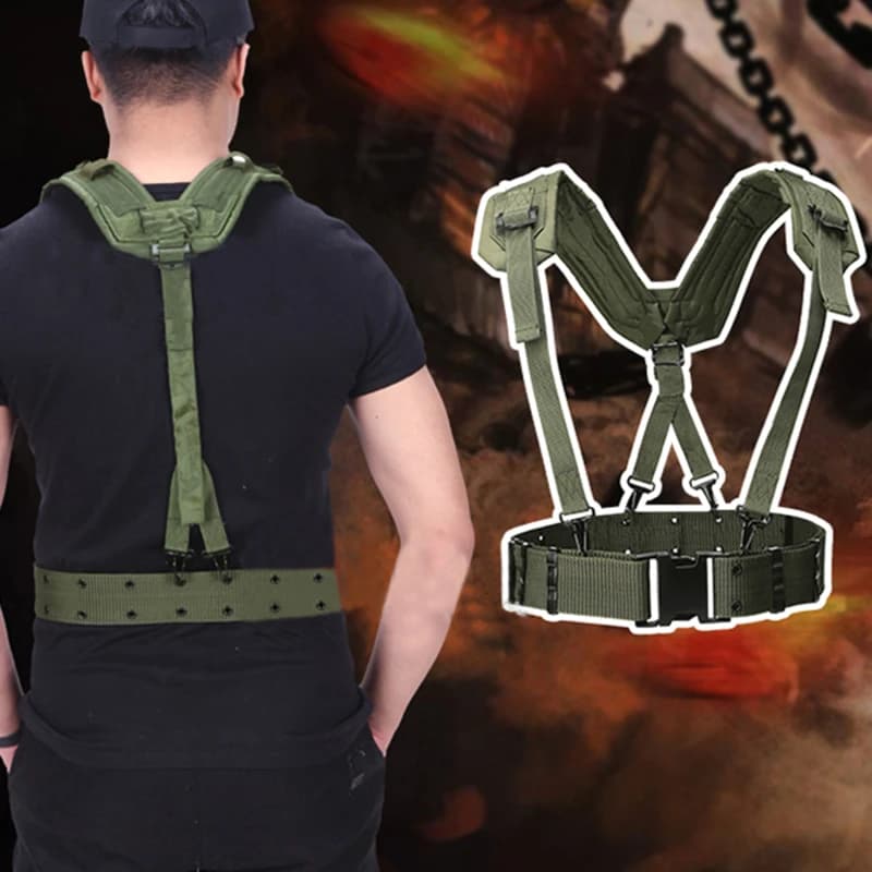 Outdoor Tactical Belt CS Army Fans Combat Belts Military Hunting Accessorios Y Belt Girdle Shoulder Chest Strap Tactico Military - Image 2