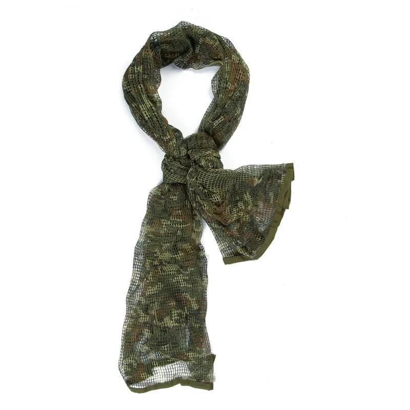 Camouflage mesh scarf sniper veil camouflage mesh face scarf veil head wrap suitable for outdoor camping hiking hunting shooting - Image 3