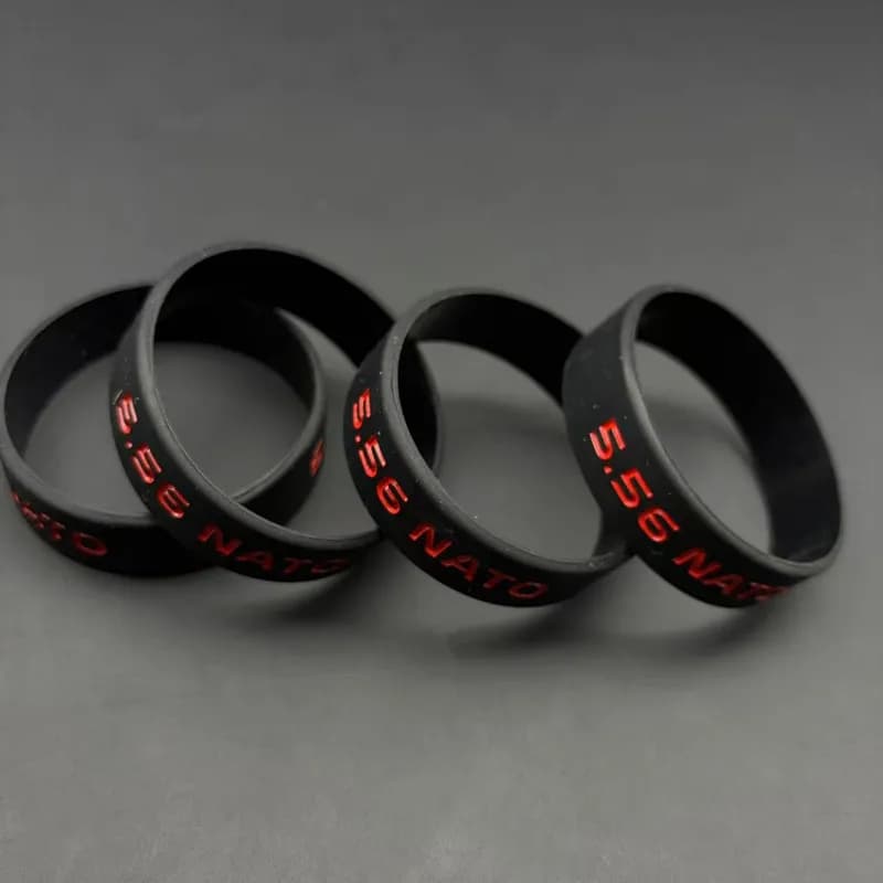4PCS Tactical Magazine Marking Band 5.56/7.62 Magazine Marking Rubber Band for M4/M16 AR15 AK 47 74 Universal Hunting Shooting - Image 3