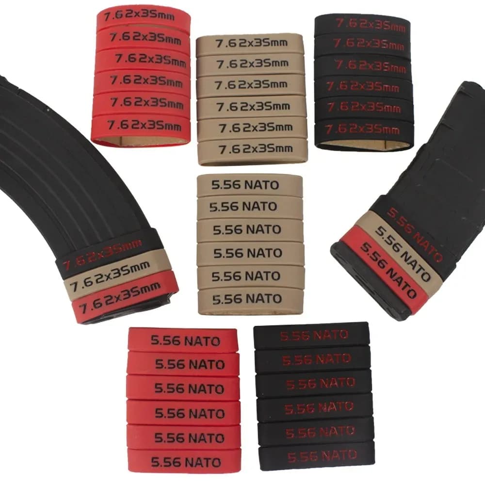 4PCS Tactical Magazine Marking Band 5.56/7.62 Magazine Marking Rubber Band for M4/M16 AR15 AK 47 74 Universal Hunting Shooting - Image 6