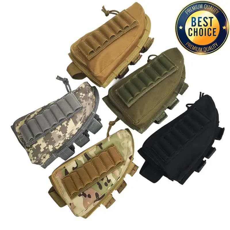 Tactical Rifle Shotgun Buttstock Cheek Rest Rifle Stock Ammo Shell Nylon Magazine Molle Pouch Holder Gun Accessories for Hunting - Image 3