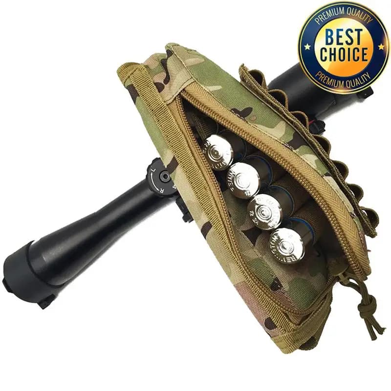 Tactical Rifle Shotgun Buttstock Cheek Rest Rifle Stock Ammo Shell Nylon Magazine Molle Pouch Holder Gun Accessories for Hunting - Image 6
