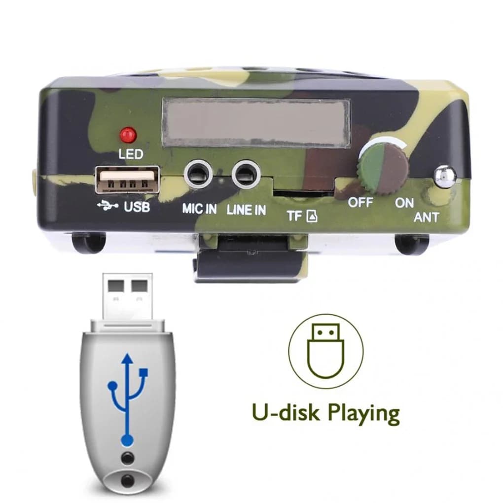 High-qualit Remote control amplifier professional small sound amplifier bait call speaker hunting tool sound amplifier EU plug - Image 4