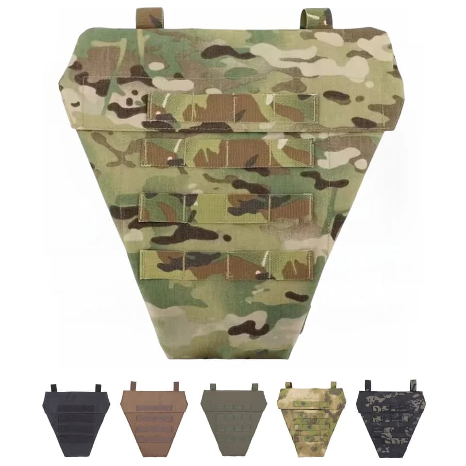 ATFG MC Camo LAP Panel 500D Delustered Nylon Tactical Groin Protection MV Lower Abdomen Platform Pouch Molle LAP Groin Bag - Image 1