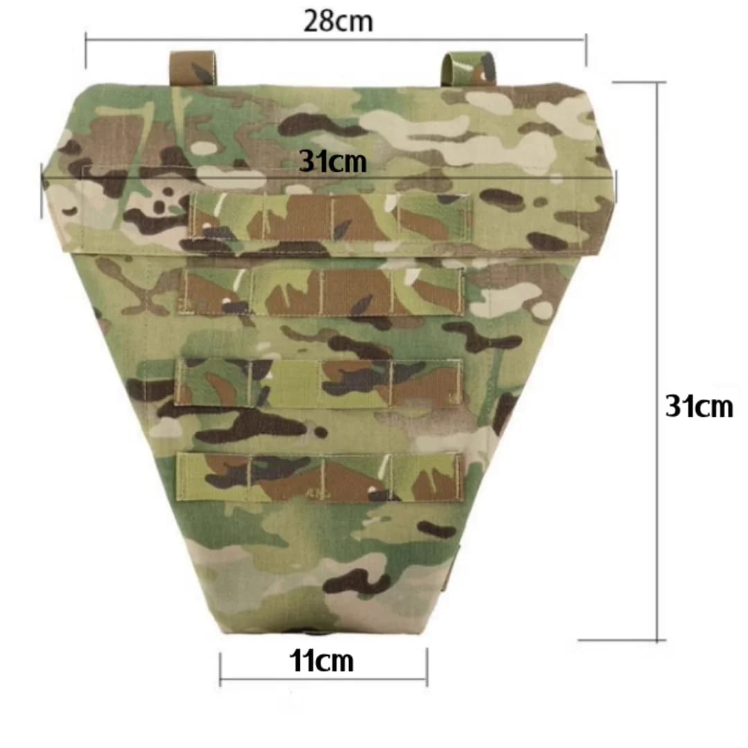 ATFG MC Camo LAP Panel 500D Delustered Nylon Tactical Groin Protection MV Lower Abdomen Platform Pouch Molle LAP Groin Bag - Image 5
