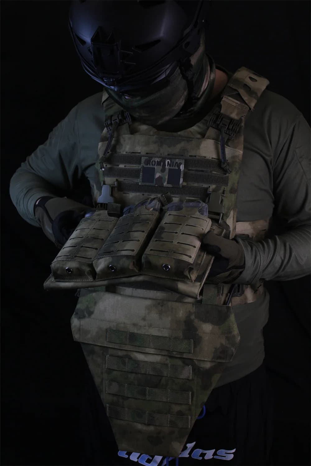 ATFG MC Camo LAP Panel 500D Delustered Nylon Tactical Groin Protection MV Lower Abdomen Platform Pouch Molle LAP Groin Bag - Image 6
