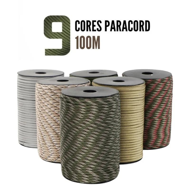 100M/50M 550 Military Standard 9-Core Paracord Rope 4mm Outdoor Parachute Cord Survival Umbrella Tent Lanyard Strap - Image 1