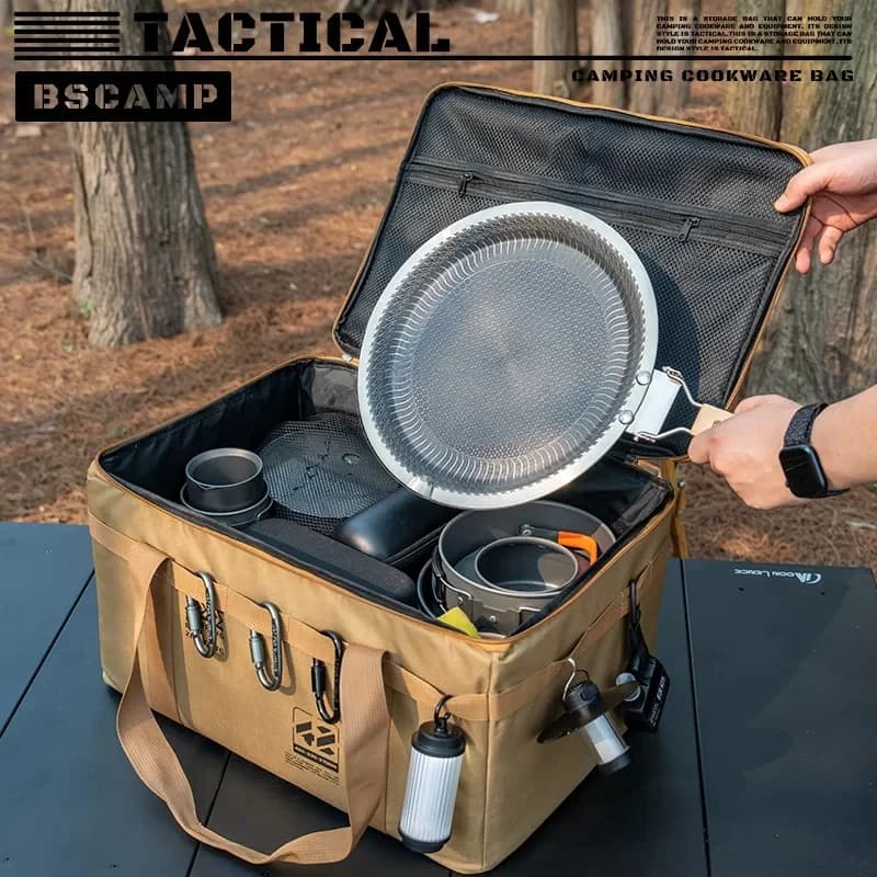 30-42L Tactical Camping Storage Bag - Insulated Folding Box for Picnic, Tableware & Field Equipment Waterproof - Image 6