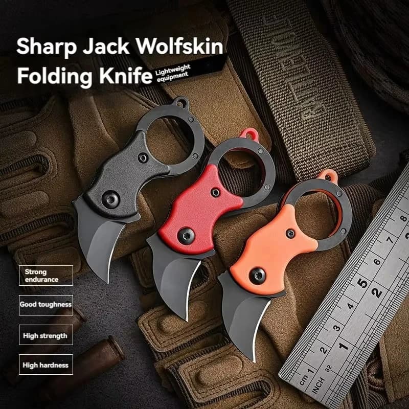 1pcs NEW Mini Keychain Pocket Knife Stainless Steel Camping Small Mini Portable Knife Peeler Fixed Blade Multi EDC Tool with Cha - Image 2