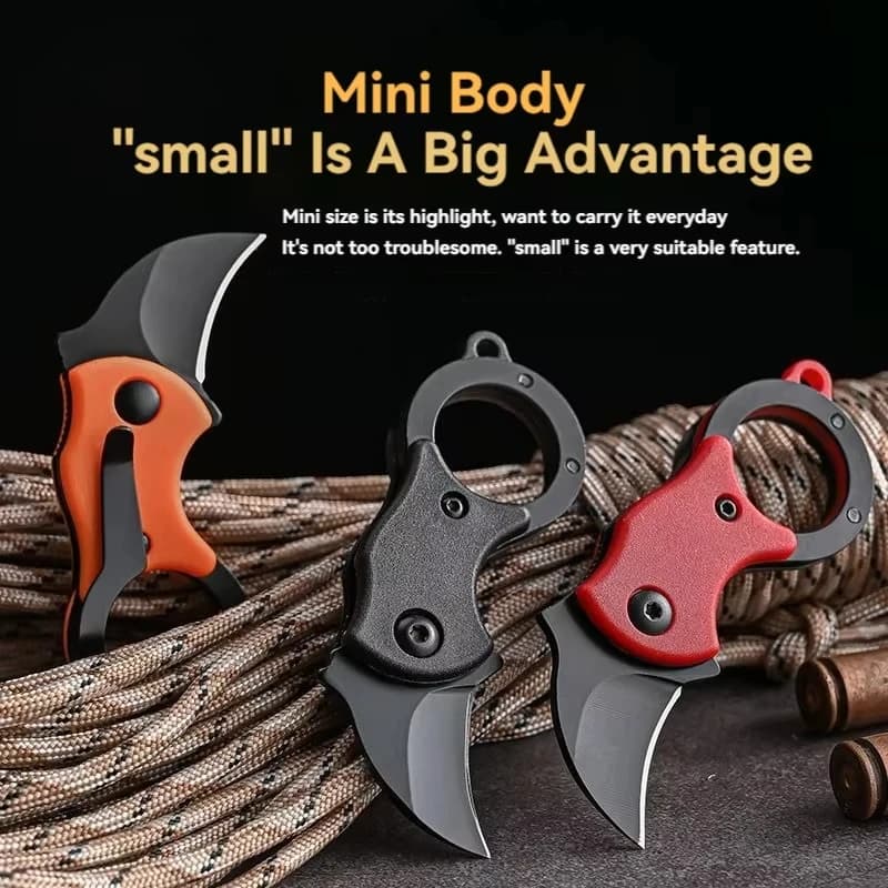 1pcs NEW Mini Keychain Pocket Knife Stainless Steel Camping Small Mini Portable Knife Peeler Fixed Blade Multi EDC Tool with Cha - Image 4