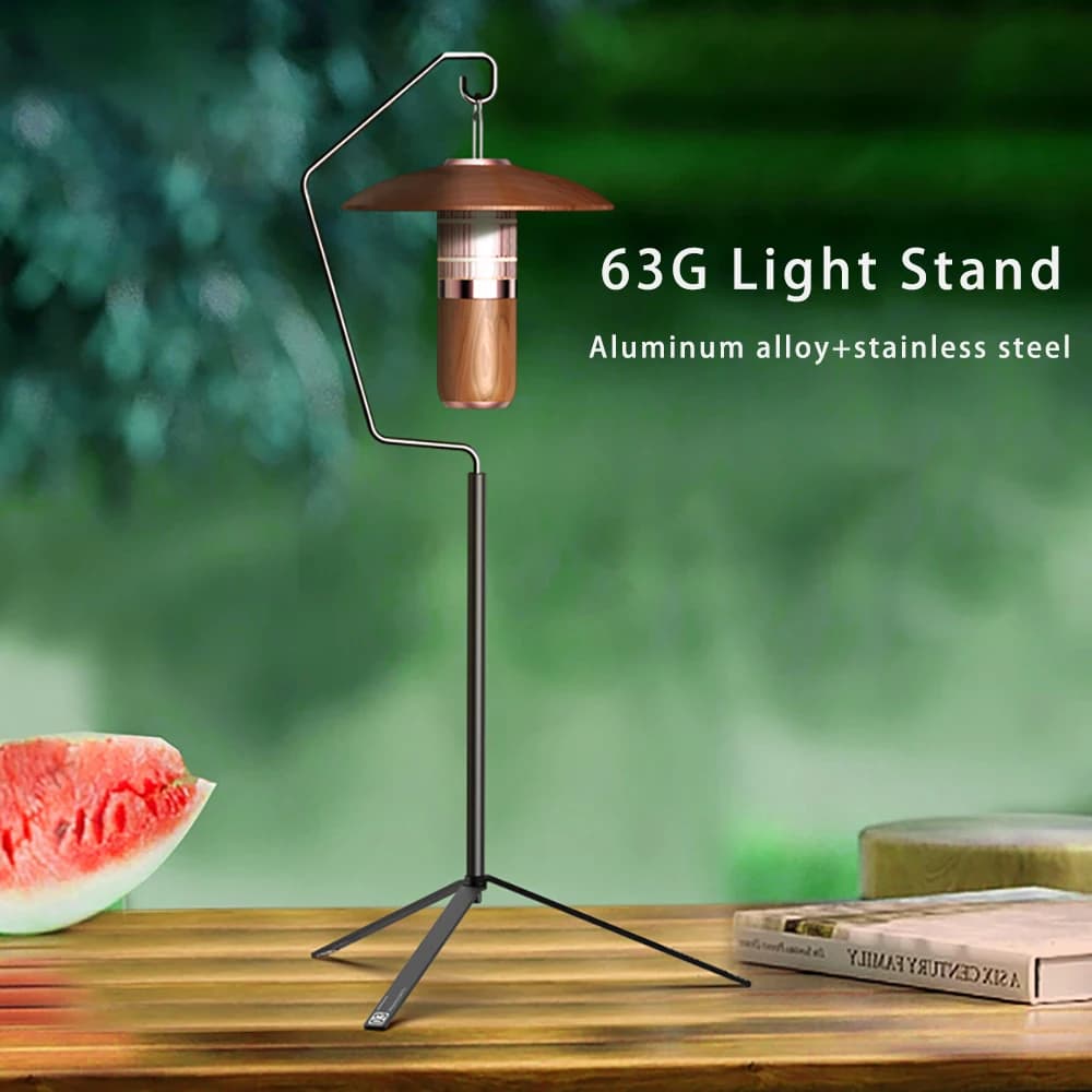 TARKA Ultralight Lantern Stand Tabletop Hanger Light Holder Folding Detachable Outdoor Portable Lightweight Tripod Light Stand - Image 2