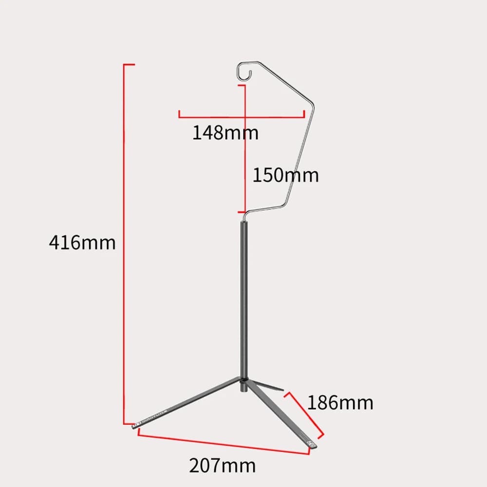 TARKA Ultralight Lantern Stand Tabletop Hanger Light Holder Folding Detachable Outdoor Portable Lightweight Tripod Light Stand - Image 3