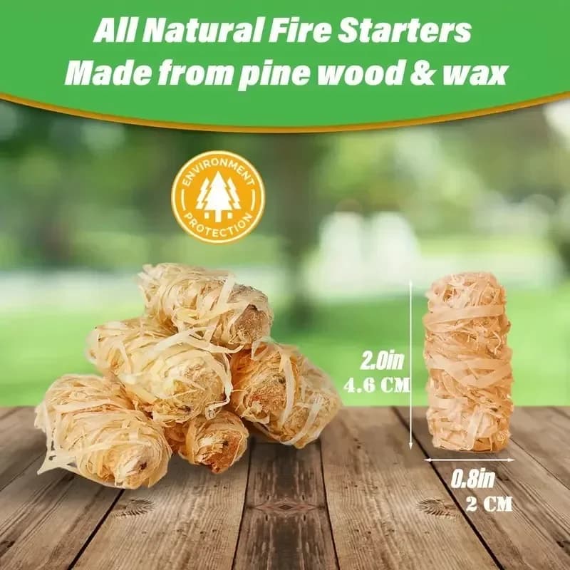 30/100pcs natural fire starter, wax wood stick, suitable for fireplace, barbecue stove, chimney oven, charcoal ignition - Image 4