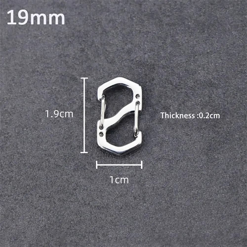 10PCS Stainless Steel Backpack Buckle S Type Handmade Carabiner with Lock Silver Necklace Clasps Jewelry Accessories - Image 5