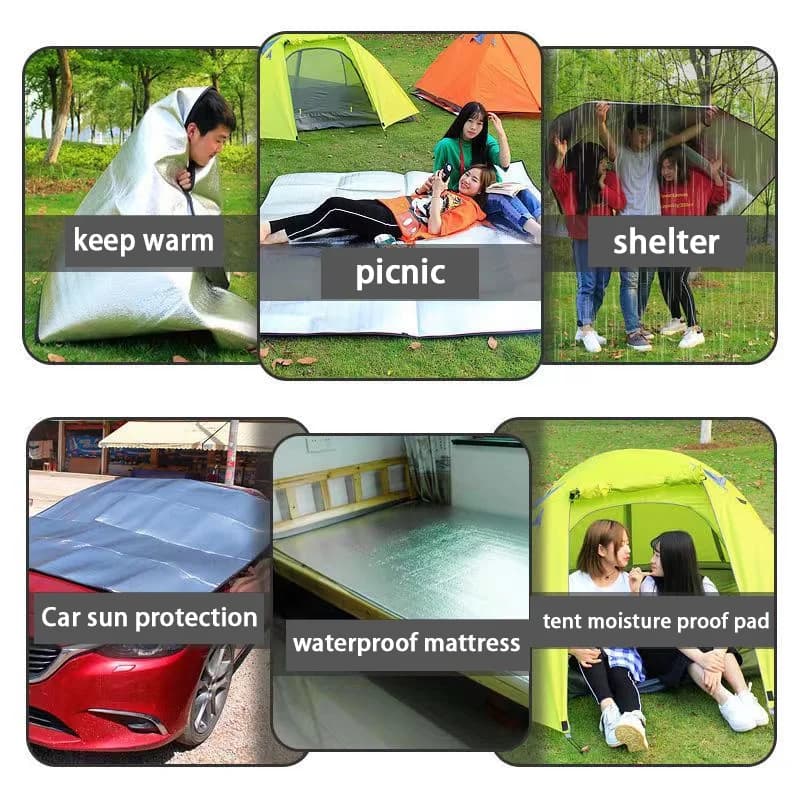 Aluminum Foil Moisture-proof Pad Outdoor Camping Waterproof Tent Footprint Portable Picnic Mat Lightweight HIking Sleeping Pad - Image 6