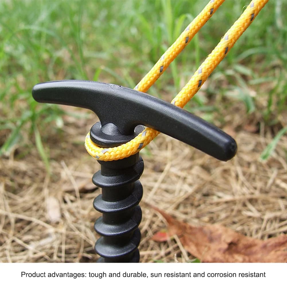 10pcs/pack Tent Pegs Ground Nails Outdoor Camping Peg Screw Anchor Stakes Hiking Tent Pins Windproof Tent Accessories 14.5x7cm - Image 3