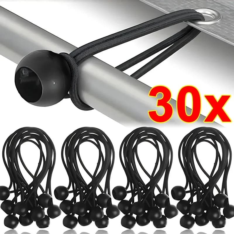 Outdoor Elastic Ball Rope Bungee Cords Portable Tent Fixing Tarpaulin Awning Canopy Heavy Duty Tarp Tie Down for Shelter Cargo - Image 1