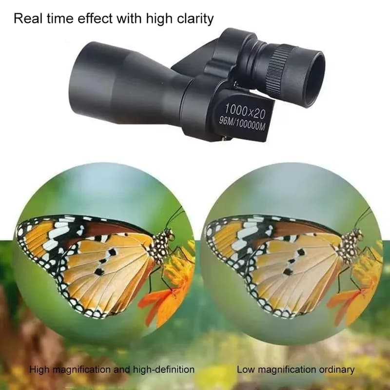 Portable Mini Pocket Monocular Telescope with 1000x Magnification 20mm Lens for Outdoor Fishing Hunting Camping Observation - Image 4