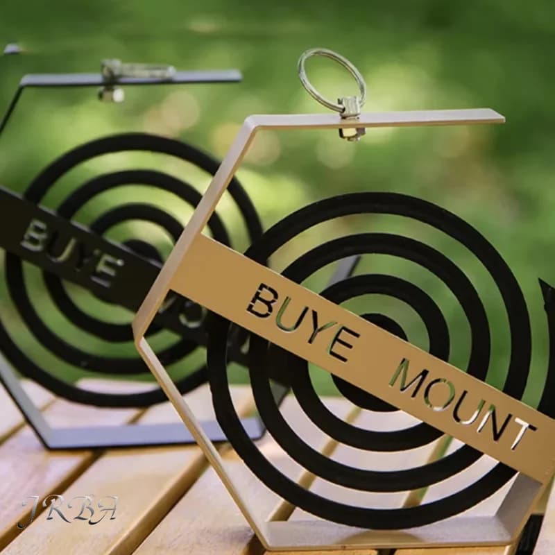 Outdoor Hanging Mosquito Coil Holder Black Camping Supplies Hiking Tourist Mosquito Coil Tray Essential Camping Tool - Image 1