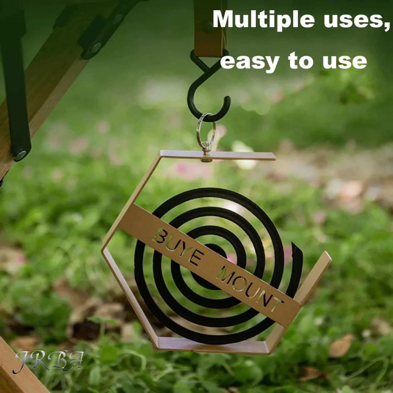 Outdoor Hanging Mosquito Coil Holder Black Camping Supplies Hiking Tourist Mosquito Coil Tray Essential Camping Tool - Image 2