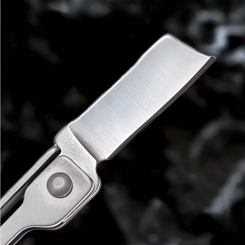 1PC Stainless Steel Mini Folding Multi-Tool, Portable EDC Keychain Tool for Outdoor Camping Hiking and Package Opening - Image 6