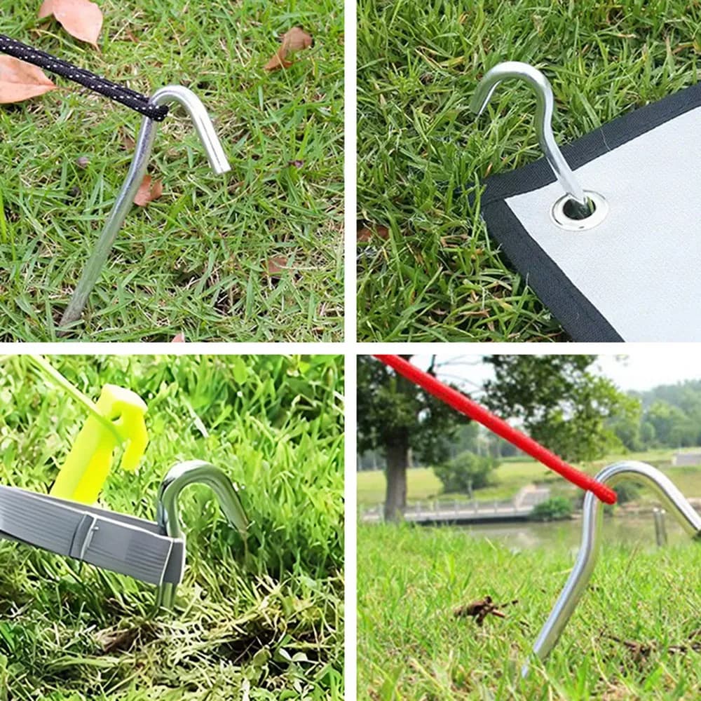 Lightweight Tent Pegs Campsite Ground Nails, 5pc/10pc 18cm Aluminum Alloy Shelter Tent Stakes, Camping Tent Accessories - Image 6