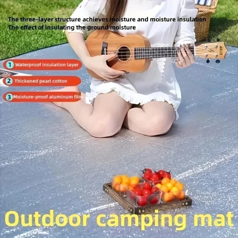 Waterproof Mat Double-sided Aluminum Film Moisture-Proof Mat Portable Picnic Mat Outdoor Tent Camping Beach Moisture-Proof Mat - Image 3