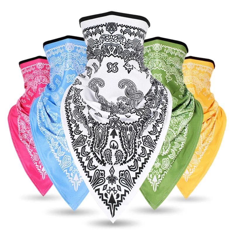 Men Women Bandanna Mask Sports Paisley Bandana Wrap Triangle Face Cover Ski Tube Scarf Fishing Hunting Hiking Neck Gaiter Shield - Image 1