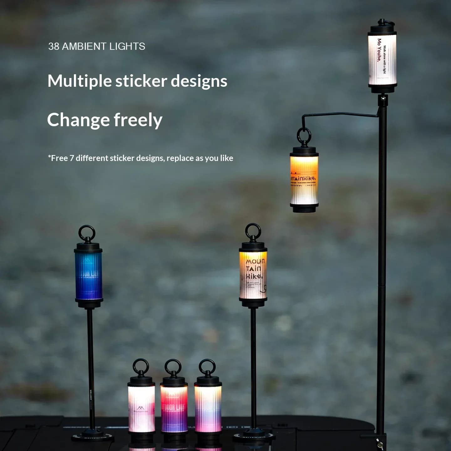 MOUNTAINHIKER 1800mAh LED 38 Ambient Camping Lantern Outdoor Portable Hanging Light with Ultra-Long Battery Life for Ambiance - Image 5