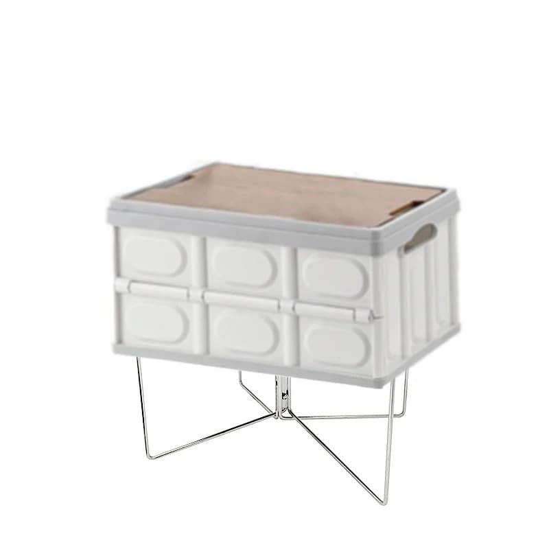 Folding Plastic Cooler Box Stand Portable Ice Box Holder Storage Support Shelf for Outdoor Camping Picnic - Image 3