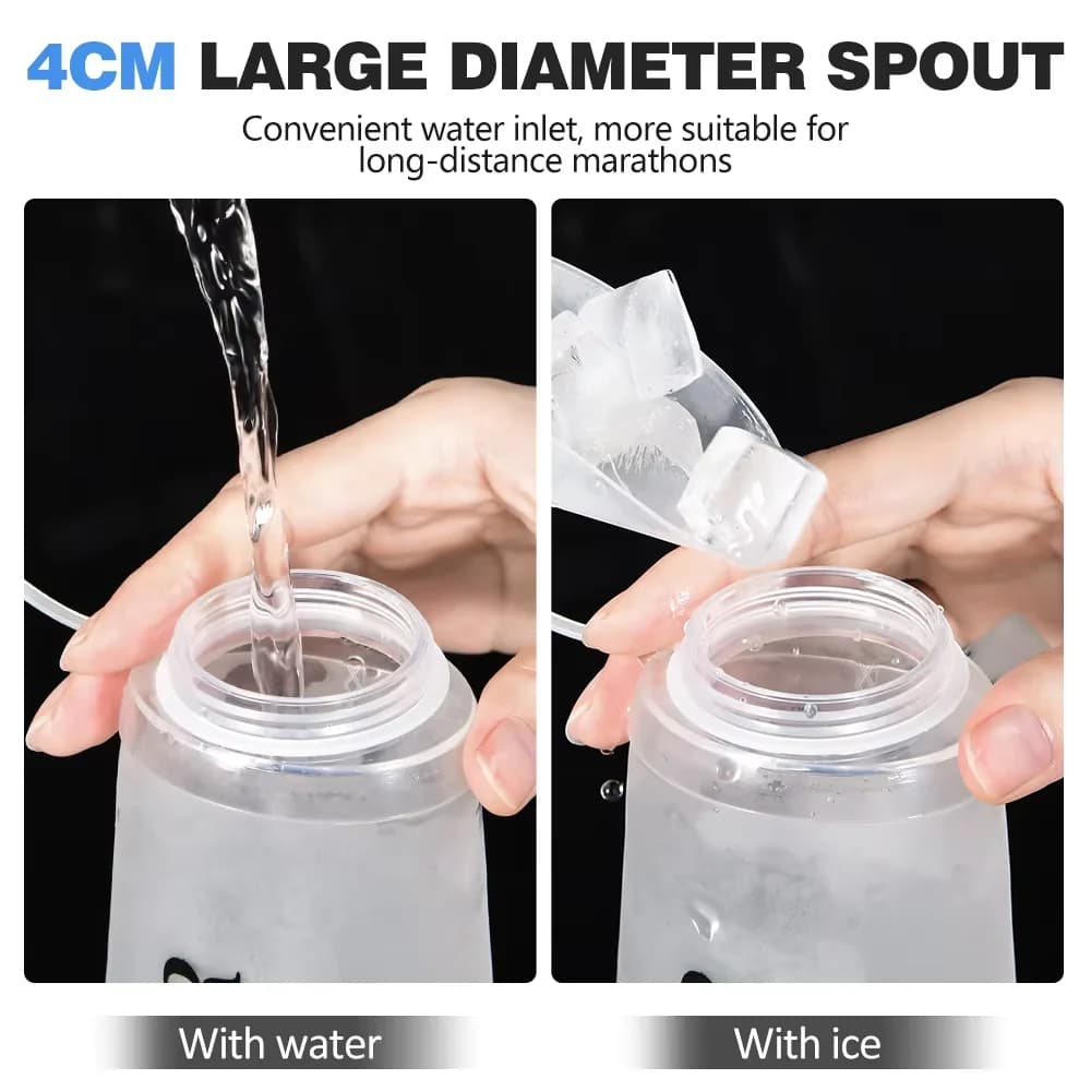 NEWBOLER TPU Outdoor Sport Folding Soft Flask Drink Portable Water Bottle for Running Camping Hiking Bicycle Fitness Water Bag - Image 3