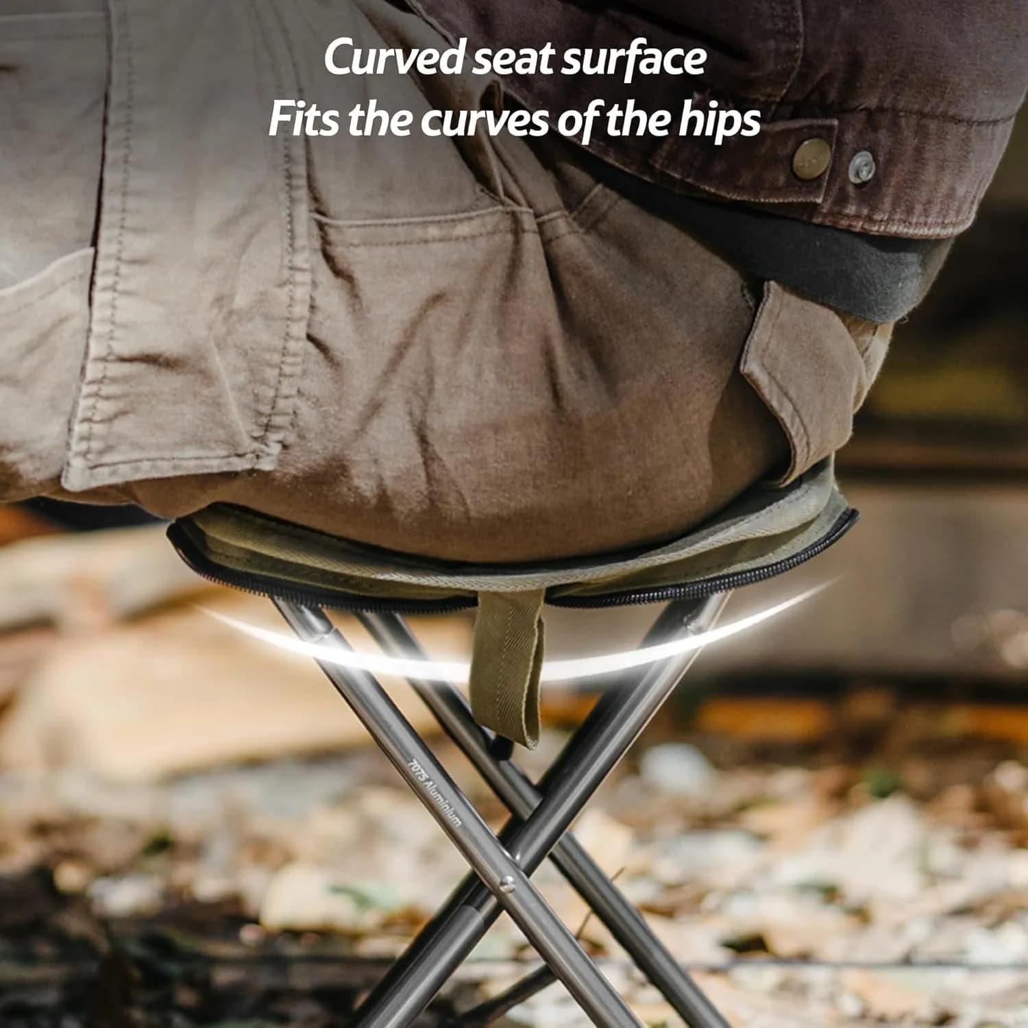 Naturehike Folding Stool for Outdoor Leisure Portable Lightweight Aluminum Chair High Load Travel Camping Foldable Fishing Chair - Image 3