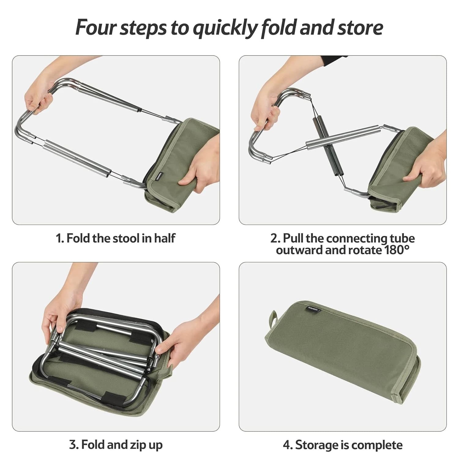 Naturehike Folding Stool for Outdoor Leisure Portable Lightweight Aluminum Chair High Load Travel Camping Foldable Fishing Chair - Image 5