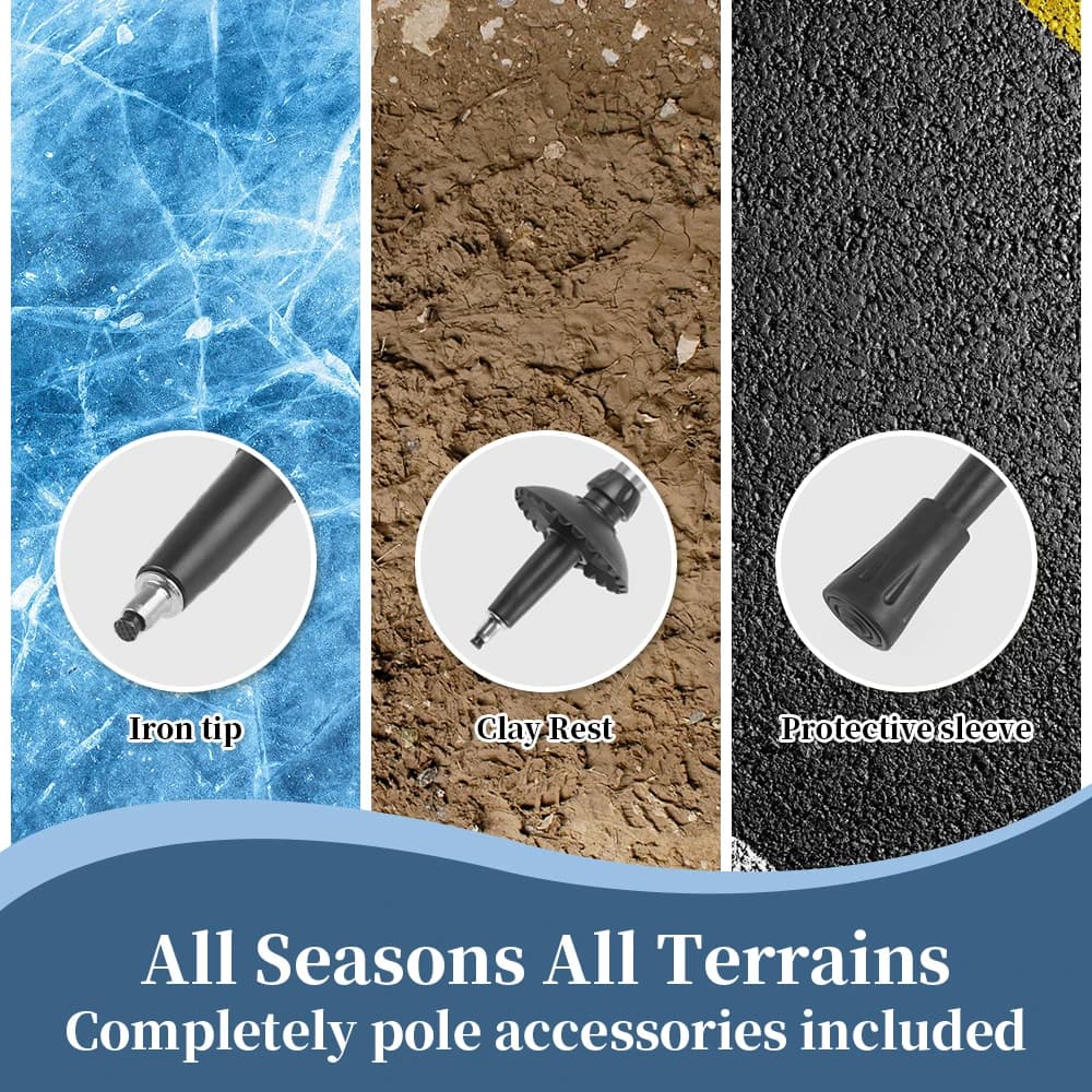 Naturehike Hiking Poles Three Sections Of Aluminum Pole For Mountaineering Hiking Skiing Travel Poles Climbing Trekking Pole - Image 6