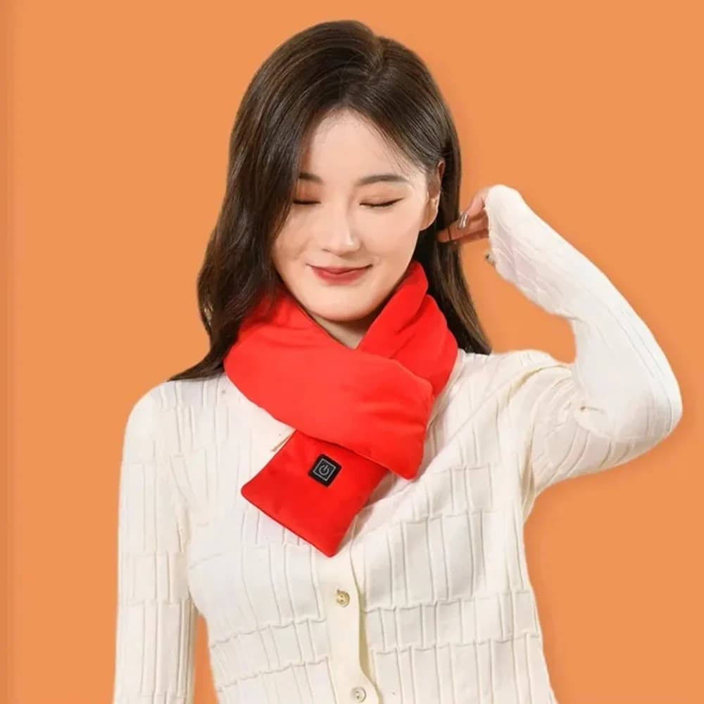 2026 Men Heating Scarf Temperature Scarf 3 Gears Wrap Fleece Washable Electric Neck Warmer Not Inclound Battery for Camping - Image 3