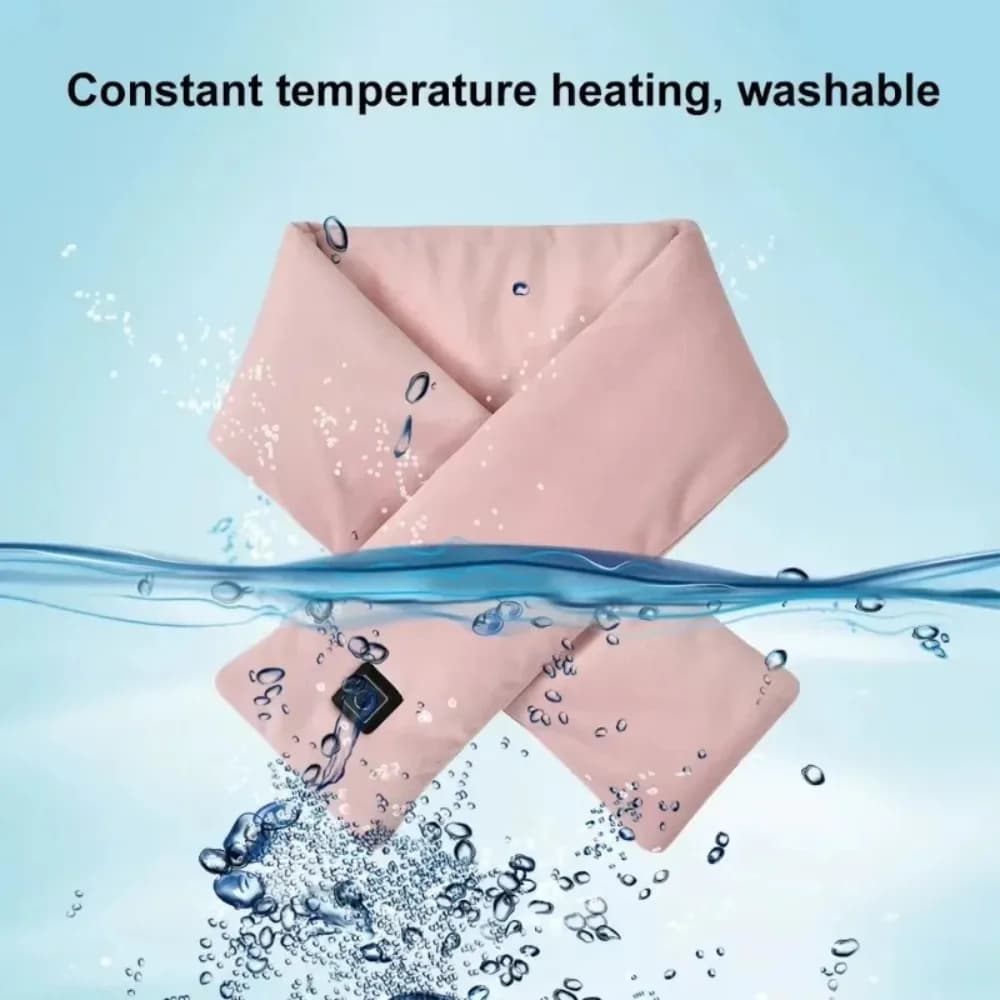 2026 Men Heating Scarf Temperature Scarf 3 Gears Wrap Fleece Washable Electric Neck Warmer Not Inclound Battery for Camping - Image 6