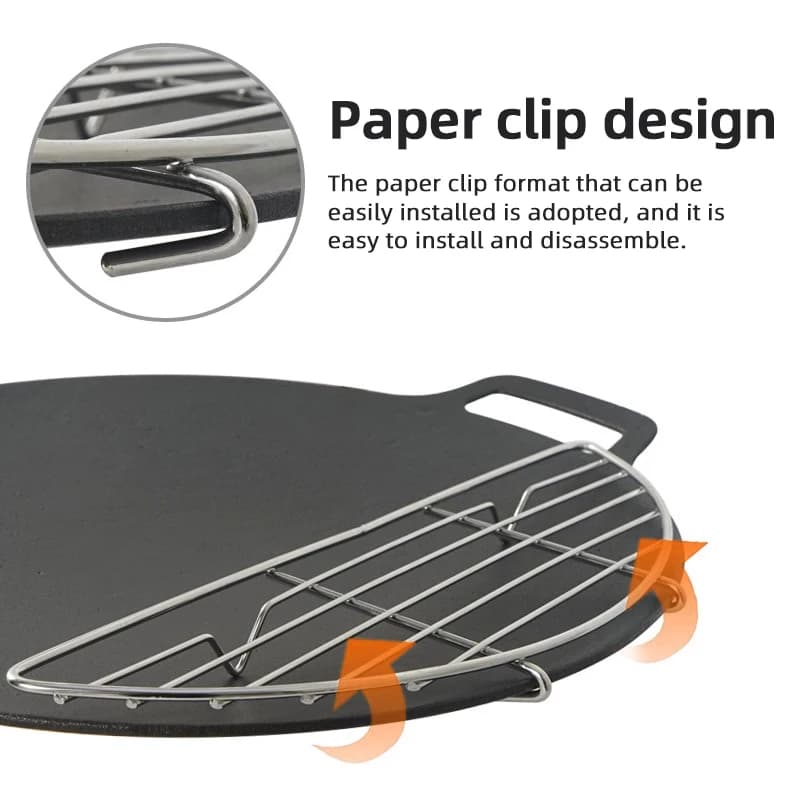 Outdoor Barbecue Net Steam Rack Stainless Steel Camping Barbecue Frying Pan Barbecue Meat Drain Anti Scorching Grill - Image 3