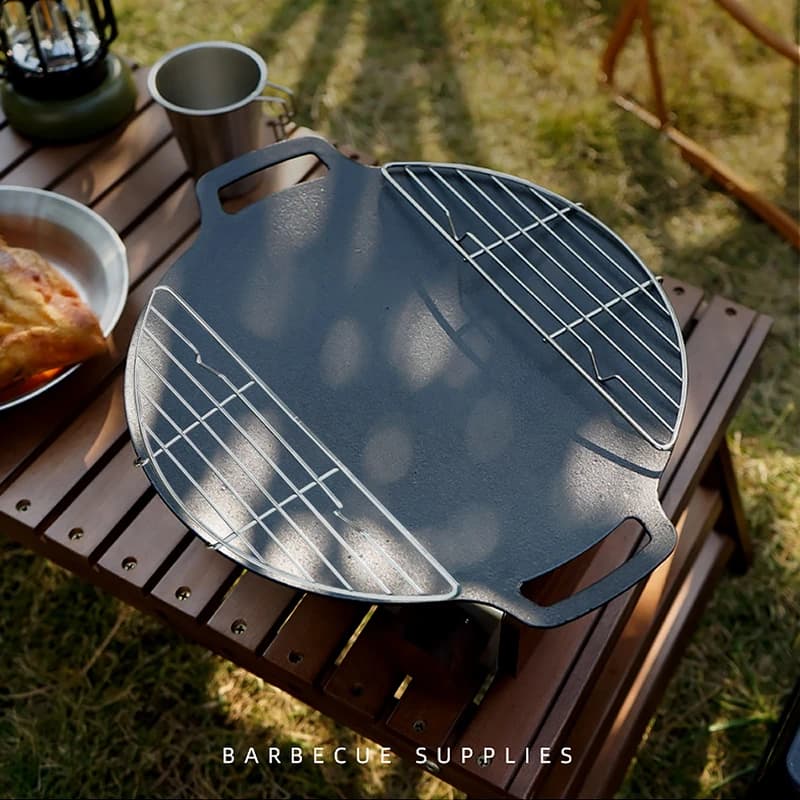 Outdoor Barbecue Net Steam Rack Stainless Steel Camping Barbecue Frying Pan Barbecue Meat Drain Anti Scorching Grill - Image 6