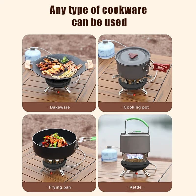 BRS-201A Portable Camping Gas Stove 16000W High Pressured Propane Butane Gas Burner Outdoor Emergency Stove with Piezo Ignition - Image 5