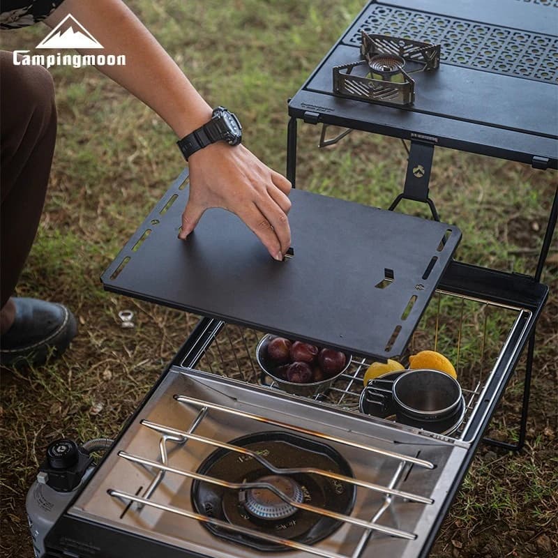 CAMPINGMOON CK-25BK-1PIGT Combination Table Suitable For Snow Peak Stove Cover Outdoor Camping Table Accessories - Image 1