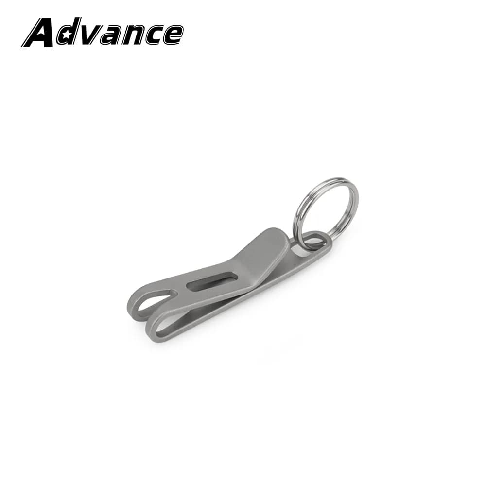 1PC Titanium Clasp Titanium Alloy Key Ring Outdoor EDC Tool Titanium Buckle Hook - Image 6