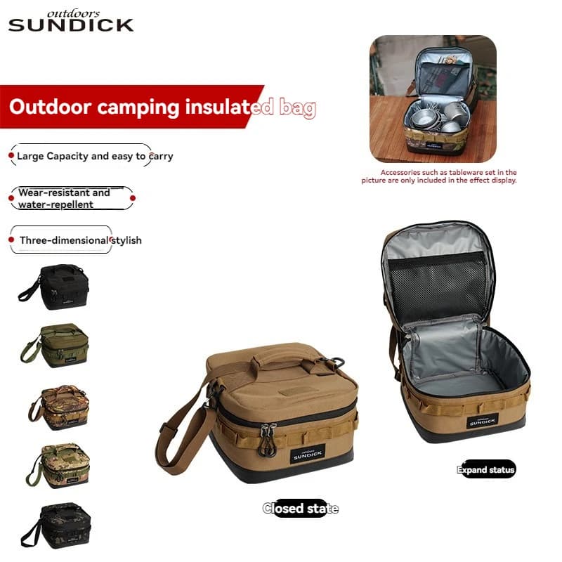 Large Picnic lce Bag 900D Cloth Camping Travel Organizer Waterproof Thermal Lunch Box for Camping BBQ Family Outdoor Activities - Image 2