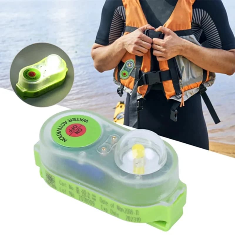 LED Seawater Activated Life Jacket Light Self Lighting Safety Vest Accessory Waterproof Plastic for Adult Child Survival Gear - Image 1
