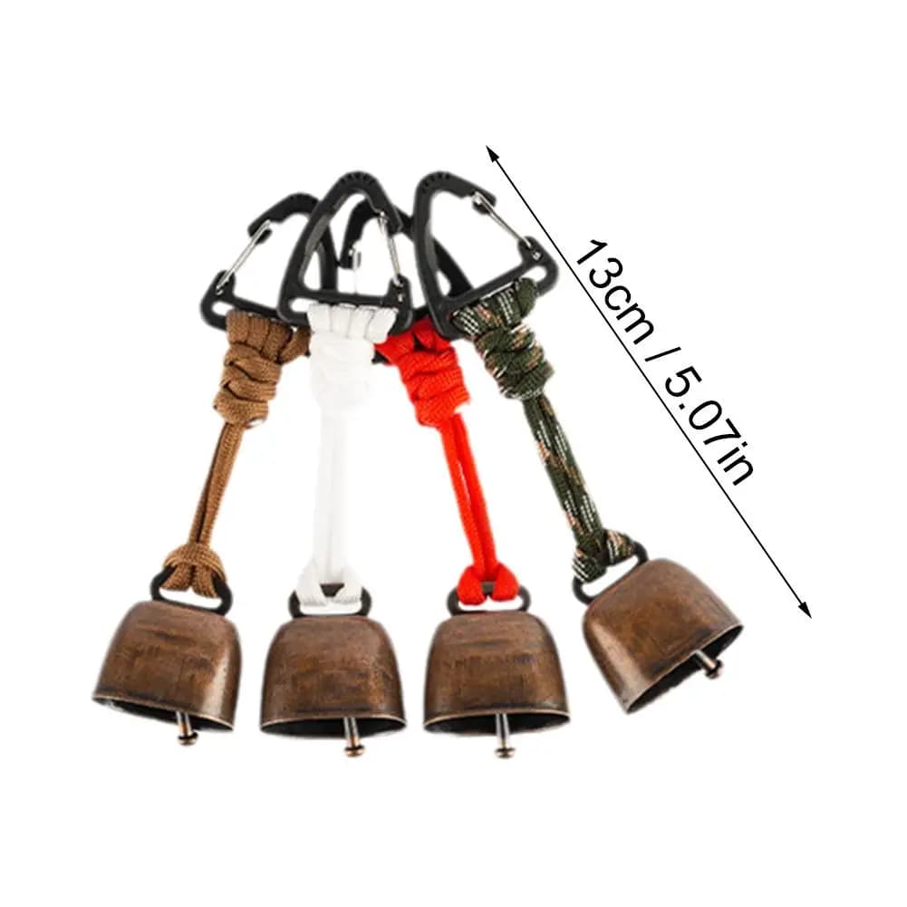 Outdoor Bear Bell for Hiking Camping - Loud Cast Iron Cowbell with Hand Braided Lanyard, Anti-Lost Keychain for Backpacking Walk - Image 6