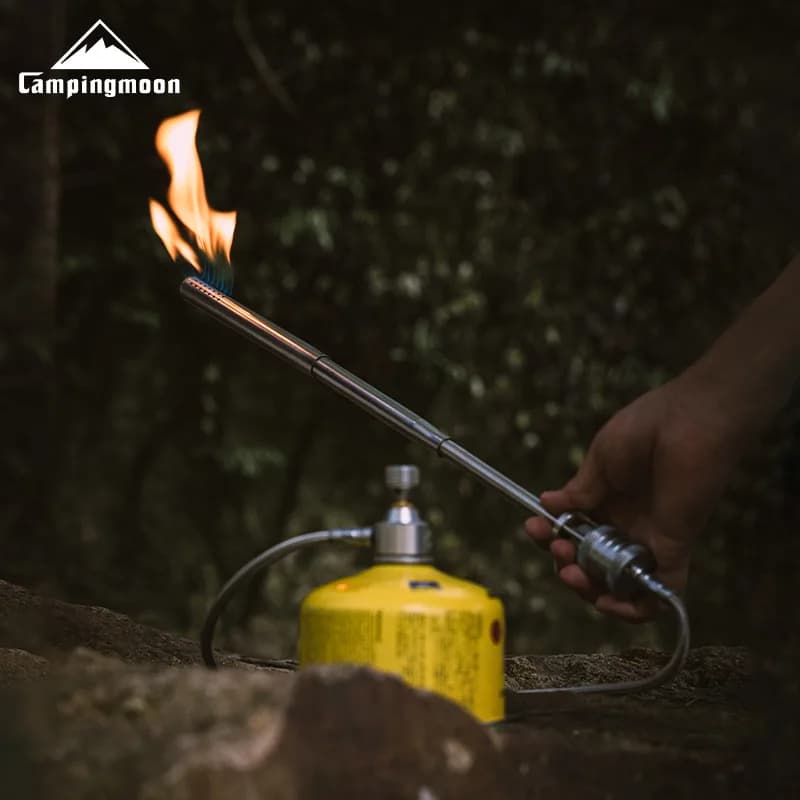 CAMPINGMOON XD-6-NE Torch Spray Gun Outdoor Camping Picnic Fire Making Barbecue Point Carbon Stainless Steel Spray Gun - Image 2