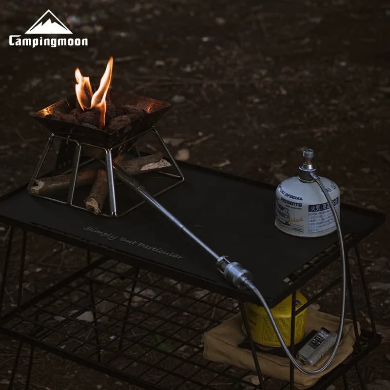 CAMPINGMOON XD-6-NE Torch Spray Gun Outdoor Camping Picnic Fire Making Barbecue Point Carbon Stainless Steel Spray Gun - Image 4